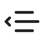 Text Indent Decrease SVG Icon